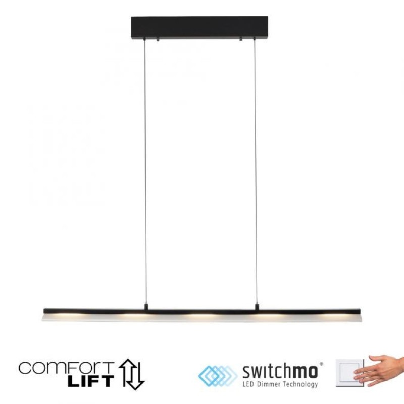 JUST LIGHT.-NELE Κρεμαστό φωτιστικό LED μαύρο ΚΩΔ.-SL12288-18