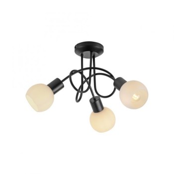 JUST LIGHT.-LOKI Φωτιστικό οροφής LED μαύρο ΚΩΔ.-SL12153-18