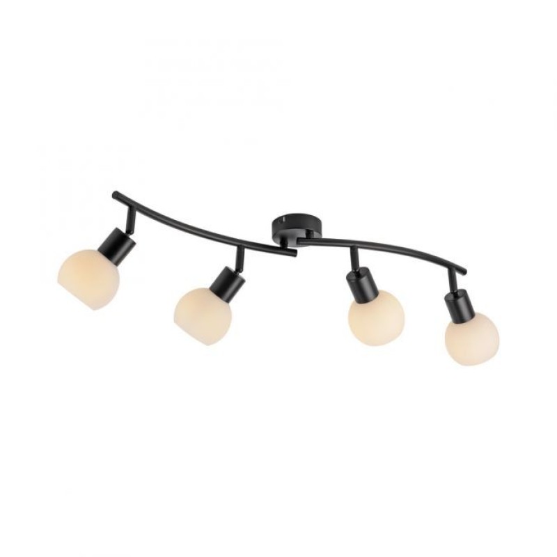 JUST LIGHT.-LOKI Φωτιστικό οροφής LED μαύρο ΚΩΔ.-SL12154-18