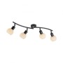 JUST LIGHT.-LOKI Φωτιστικό οροφής LED μαύρο ΚΩΔ.-SL12154-18