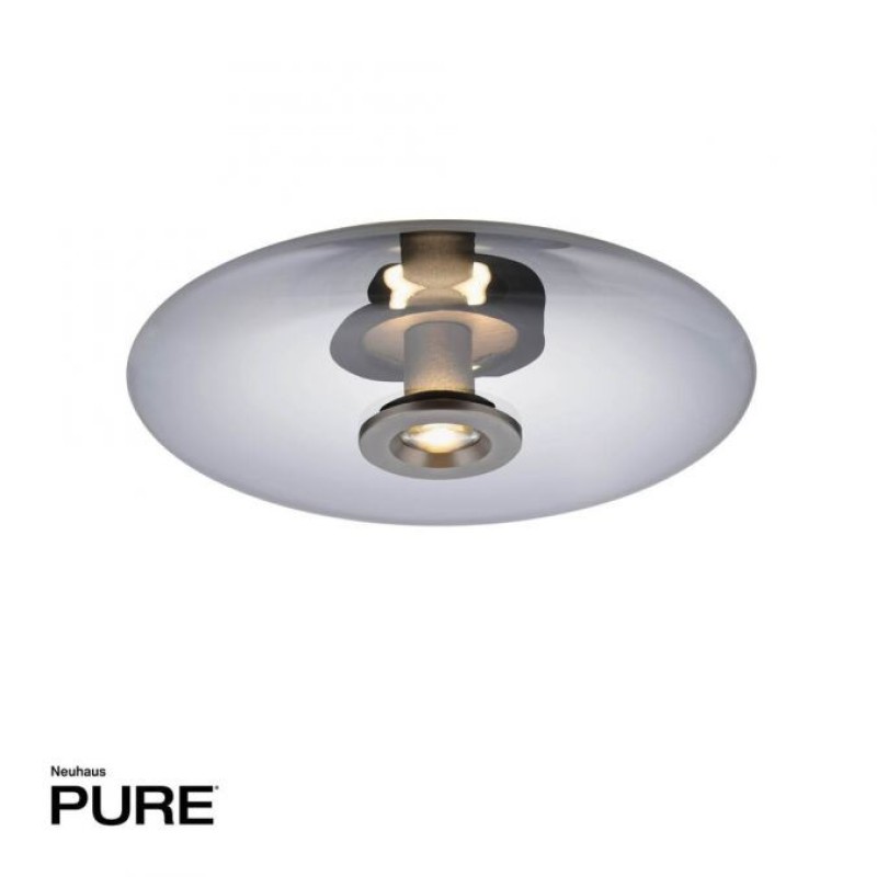 Paul Neuhaus-PURE VITRUM Φωτιστικό οροφής LED γκρι ΚΩΔ.-SL6083-15