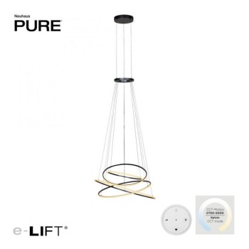 Paul Neuhaus-PURE E-Flying Rings Κρεμαστό φωτιστικό LED γκρι  ΚΩΔ.-SL2566-15