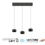 JUST LIGHT.-BALLINI Κρεμαστό φωτιστικό LED μαύρο ΚΩΔ.-SL15261-18