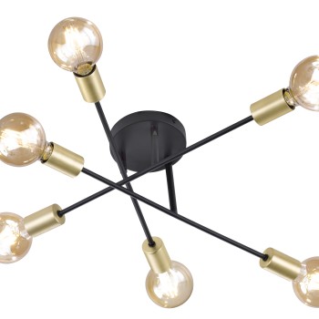 TRIO LIGHTING - Cross Φωτιστικό οροφής 6xE27 ΚΩΔ.-606700632