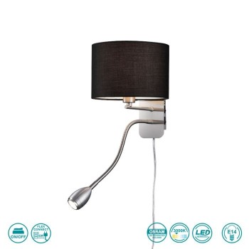 TRIO LIGHTING - Hotel Επιτοίχιο φωτιστικό 1xE14 & 1xLED ΚΩΔ.-271170202
