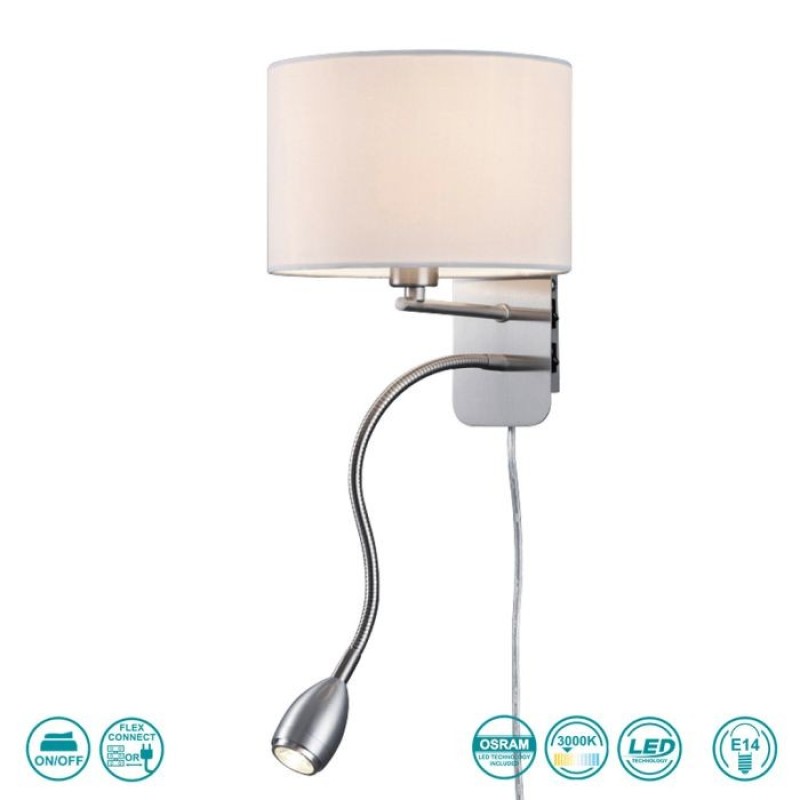 TRIO LIGHTING - Hotel Επιτοίχιο φωτιστικό 1xE14 & 1xLED ΚΩΔ.-271170201