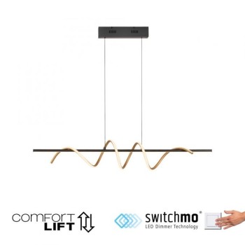 JUST LIGHT.-EMANDA Κρεμαστό φωτιστικό LED ρυθμιζόμενο ύψος ΚΩΔ.-SL19113-68