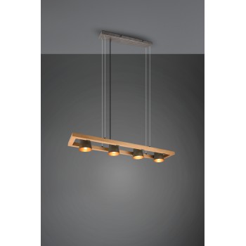TRIO LIGHTING - Bell Κρεμαστό φωτιστικό 4xE14 Νίκελ Αντικέ ΚΩΔ.-301900467
