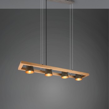 TRIO LIGHTING - Bell Κρεμαστό φωτιστικό 4xE14 Νίκελ Αντικέ ΚΩΔ.-301900467