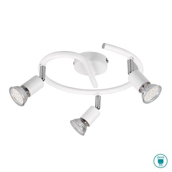 RL Lighting - Paris Φωτιστικό οροφής σποτ 3xGU10 Λευκό Ματ ΚΩΔ.-R80913931