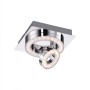 JUST LIGHT.-TIM Φωτιστικό οροφής LED χρωμίου 17x17cm ΚΩΔ.-SL14520-17