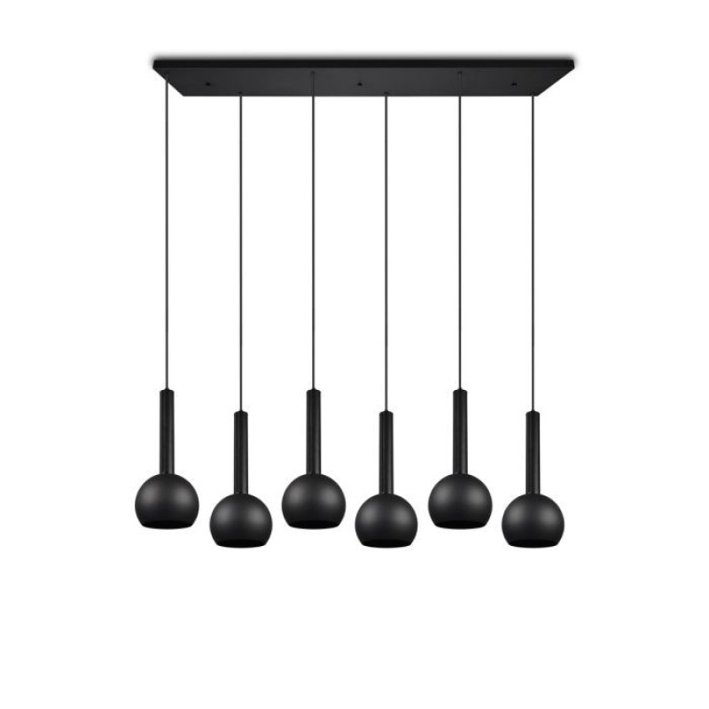 CINQUE Lighting- CILIANA Κρεμαστό φωτιστικό 6xE27 Μαύρο Ματ ΚΩΔ.-316300632