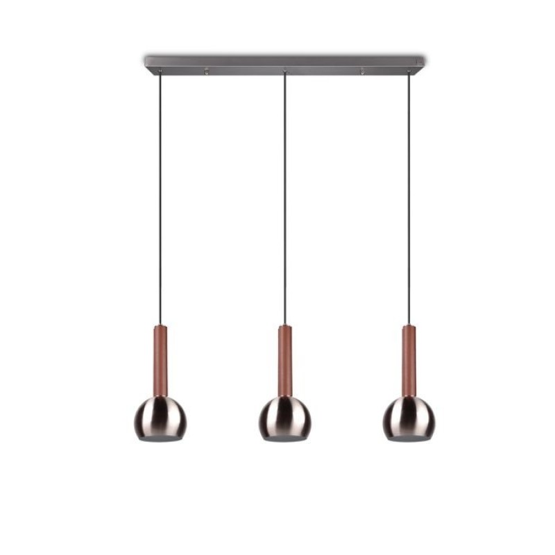 CINQUE Lighting- CILIANA Κρεμαστό φωτιστικό 3xE27 Nickel Mat- Satin ΚΩΔ.-316300307