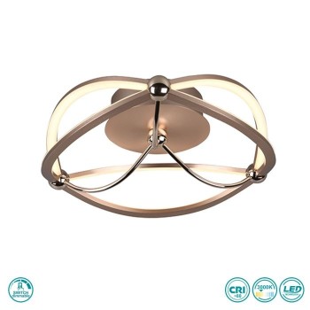 TRIO LIGHTING - Charivari Φωτιστικό οροφής LED Χρυσό Ματ ΚΩΔ.-621210108