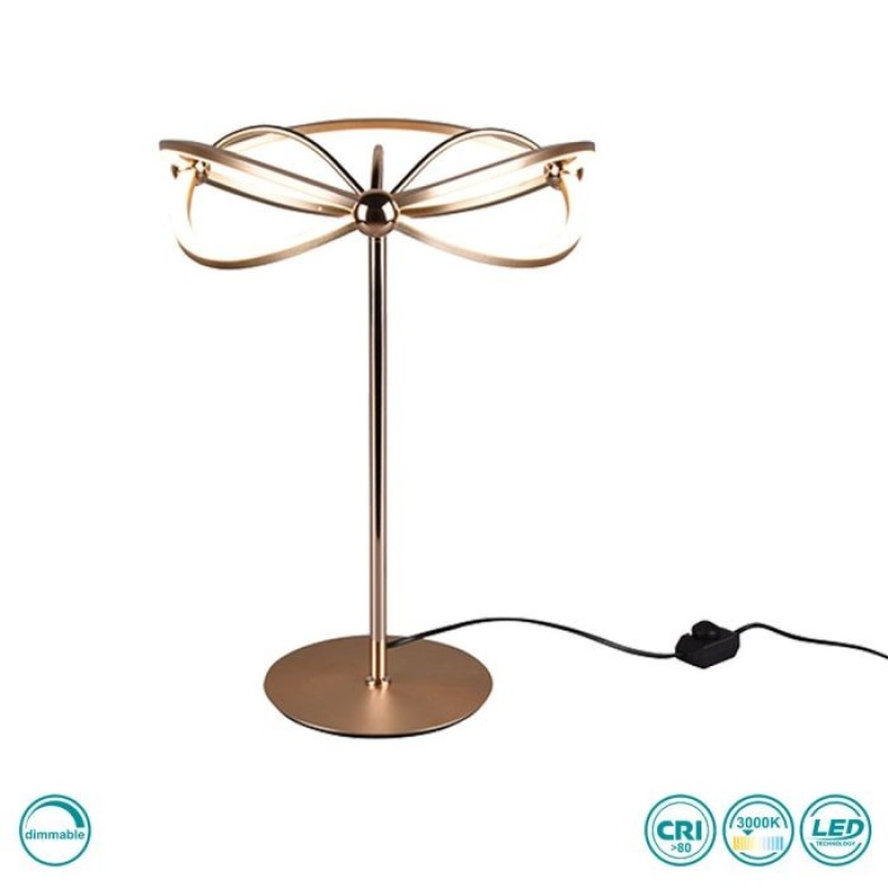 TRIO LIGHTING - Charivari Επιτραπέζιο φωτιστικό LED Χρυσό Ματ ΚΩΔ.-521210108