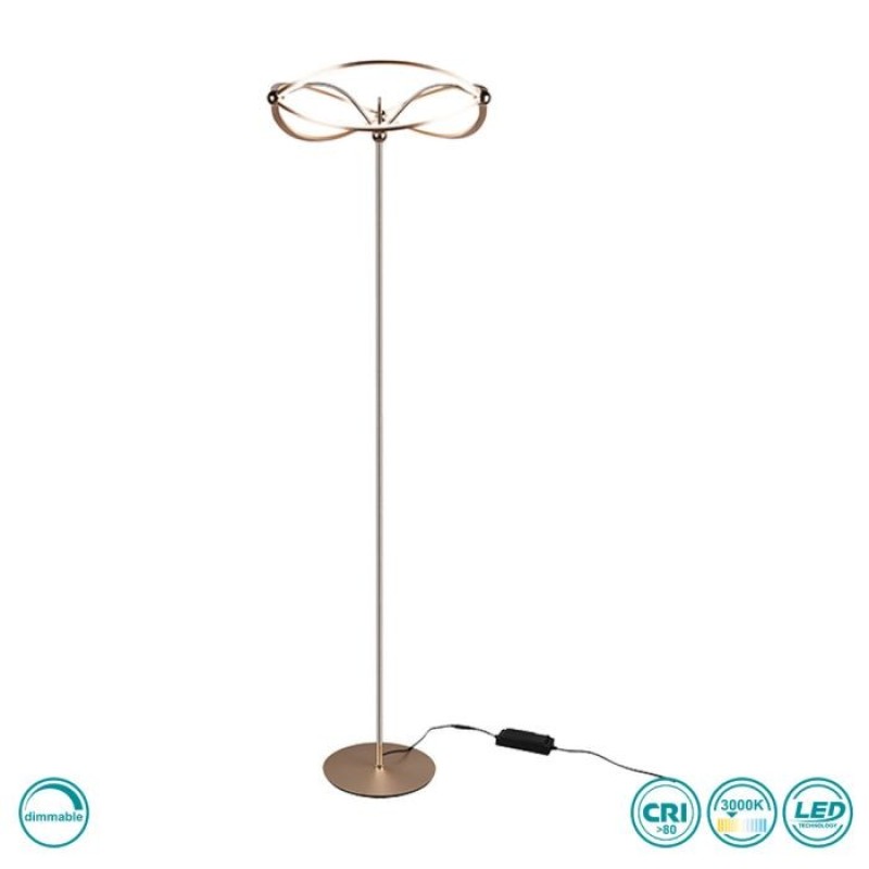 TRIO LIGHTING - Charivari Φωτιστικό δαπέδου LED Χρυσό Ματ ΚΩΔ.-421210108