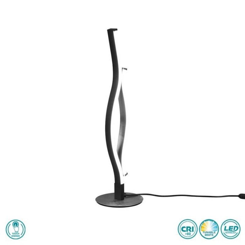 TRIO LIGHTING - Blaze Επιτραπέζιο φωτιστικό LED Βουρτσιστό Αλουμίνιο-Μαύρο Ματ ΚΩΔ.-541210205