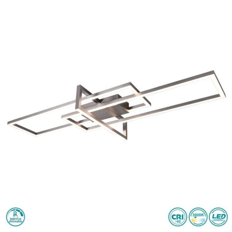 TRIO LIGHTING - Salinas Φωτιστικό οροφής LED Νίκελ Ματ ΚΩΔ.-620310307
