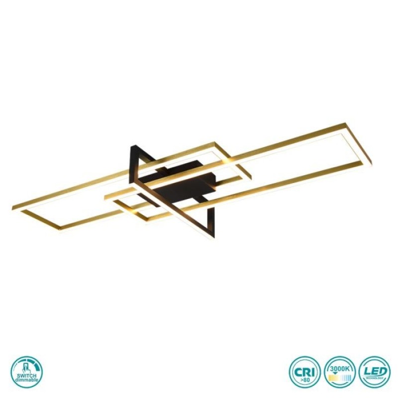TRIO LIGHTING - Salinas Φωτιστικό οροφής LED Μπρονζέ - Μαύρο Ματ ΚΩΔ.-620310308
