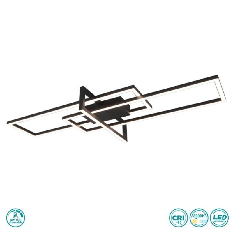 TRIO LIGHTING - Salinas Φωτιστικό οροφής LED Μαύρο Ματ ΚΩΔ.-620310332