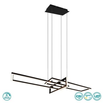 TRIO LIGHTING - Salinas Κρεμαστό φωτιστικό LED Μαύρο Ματ ΚΩΔ.-320310332