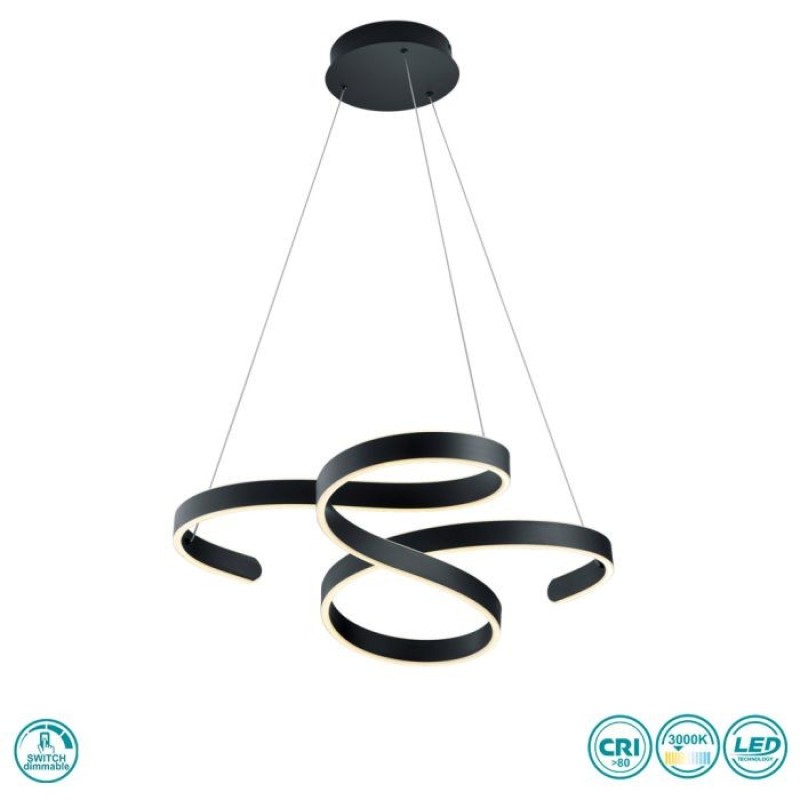 TRIO LIGHTING - Francis Κρεμαστό φωτιστικό LED Ανθρακί ΚΩΔ.-371310142