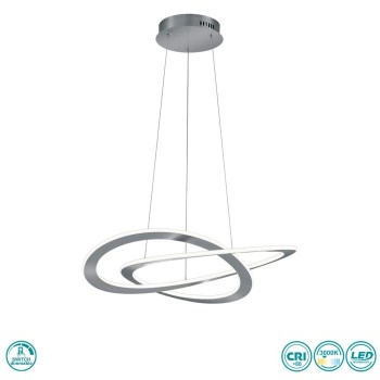 TRIO LIGHTING - Oakland Κρεμαστό φωτιστικό LED Νίκελ Ματ ΚΩΔ.-321710107