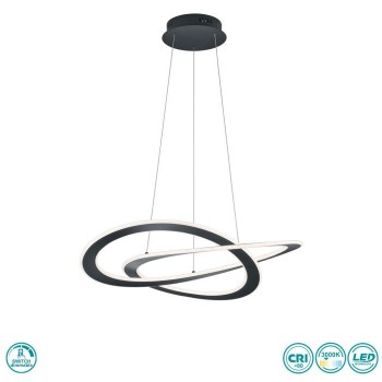 TRIO LIGHTING - Oakland Κρεμαστό φωτιστικό LED Ανθρακί ΚΩΔ.-321710142