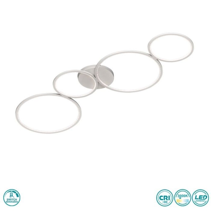 TRIO LIGHTING - Rondo Φωτιστικό οροφής LED Λευκό Ματ ΚΩΔ.-622610431