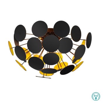 TRIO LIGHTING - Discalgo Φωτιστικό οροφής 3xE14 Μαύρο Ματ ΚΩΔ.-609900332