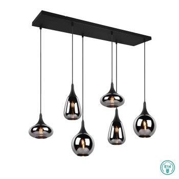 TRIO LIGHTING - Lumina Κρεμαστό φωτιστικό 6xE14 Μαύρο Ματ ΚΩΔ.-317000632