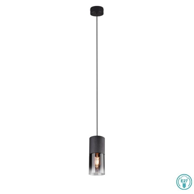 TRIO LIGHTING - Robin Κρεμαστό φωτιστικό 1xE27 Μαύρο-Φιμέ ΚΩΔ.-310600132