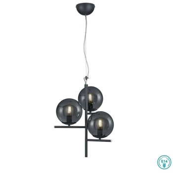 TRIO LIGHTING - Pure Κρεμαστό φωτιστικό 3xE14 Ανθρακί ΚΩΔ.-302000342