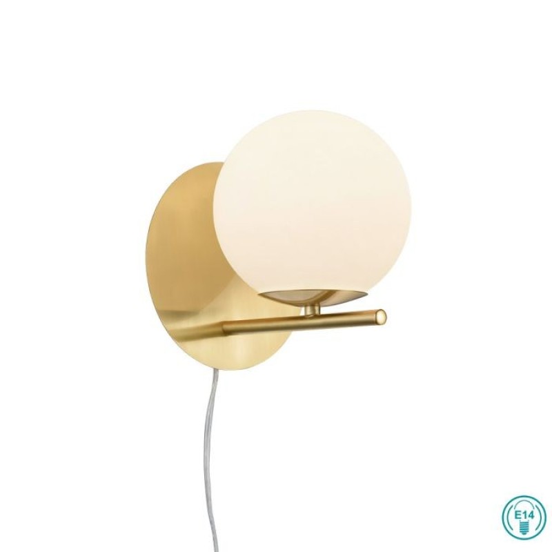 TRIO LIGHTING - Pure Επιτοίχειο φωτιστικό 1xE14 Χρυσό Ματ ΚΩΔ.-202000108