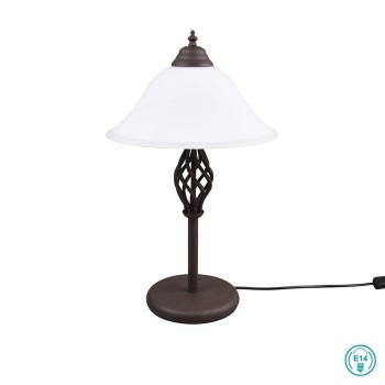 TRIO LIGHTING - RUSTICA Επιτραπέζιο φωτιστικό 2xE14 Σκουριά Χαλκού ΚΩΔ.-501000224
