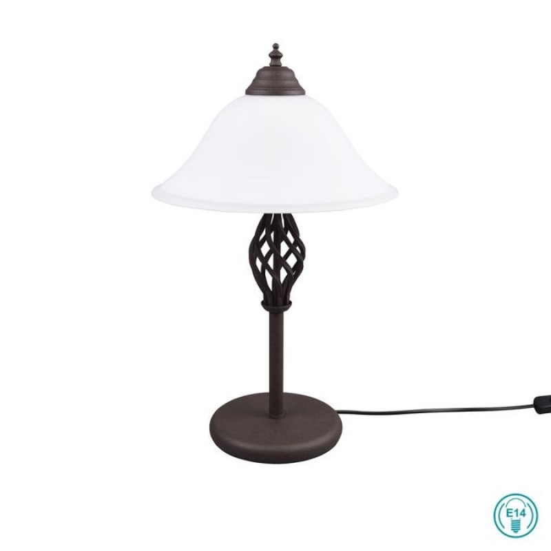 TRIO LIGHTING - RUSTICA Επιτραπέζιο φωτιστικό 2xE14 Σκουριά Χαλκού ΚΩΔ.-501000224
