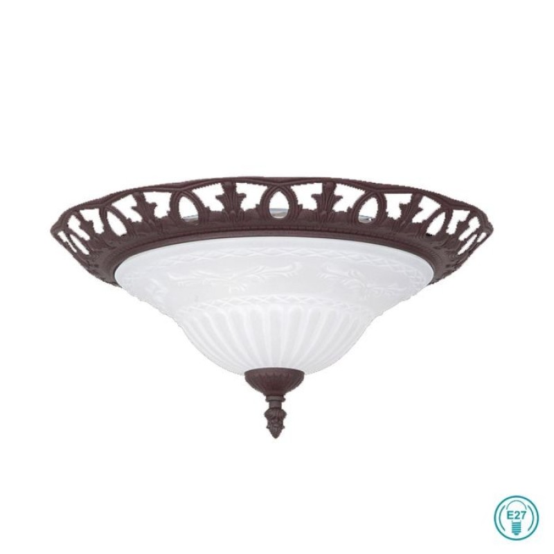 TRIO LIGHTING - RUSTICA Φωτιστικό οροφής 2xE27 Σκουριά Χαλκού ΚΩΔ.-6102021-24