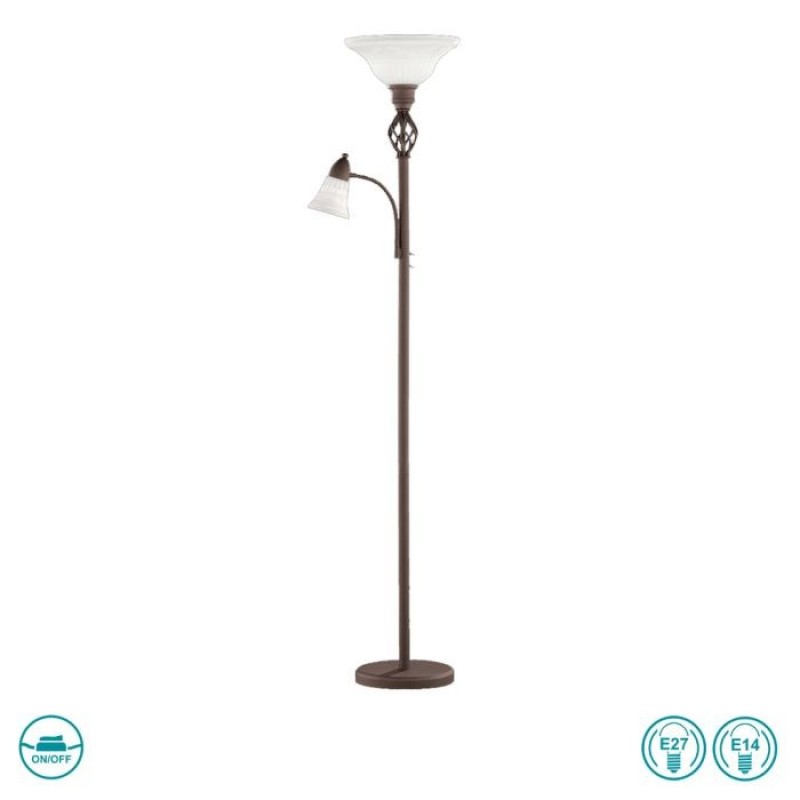 TRIO LIGHTING - RUSTICA Φωτιστικό Δαπέδου1xE27/1xE14, Σκουριά Χαλκού ΚΩΔ.-4602021-24