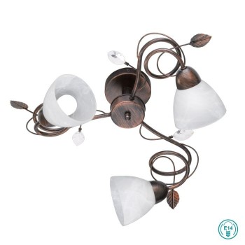TRIO LIGHTING - Traditio Φωτιστικό οροφής 3xE14 Πατίνα Χαλκού ΚΩΔ.-600700328