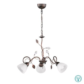 TRIO LIGHTING - Traditio Κρεμαστό φωτιστικό 3xE14 Πατίνα Χαλκός ΚΩΔ.-110700328