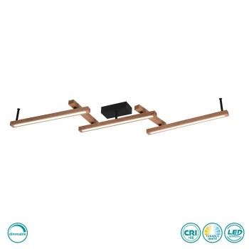 TRIO LIGHTING - Bellari Φωτιστικό οροφής LED Ξύλο ΚΩΔ.-626410530