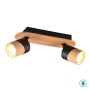 TRIO LIGHTING - Aruni Φωτιστικό οροφής 2xGU10 Ξύλο - Μαύρο Ματ ΚΩΔ.-801100232