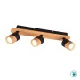TRIO LIGHTING - Aruni Φωτιστικό οροφής 3xGU10 Ξύλο - Μαύρο Ματ ΚΩΔ.-801100332