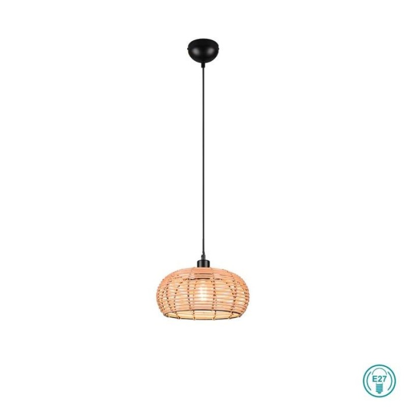 TRIO LIGHTING - Inga Κρεμαστό φωτιστικό 1xE27 Φυσικό Rattan ΚΩΔ.-312200136
