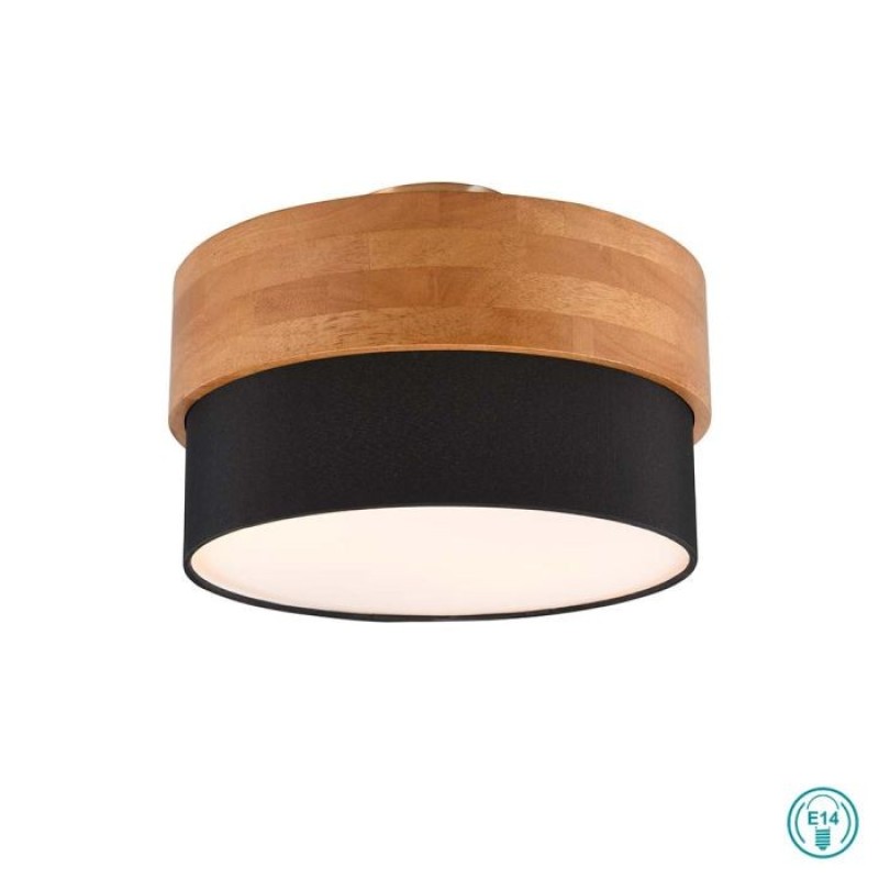 TRIO LIGHTING - Seasons Φωτιστικό οροφής 2xE14 Μαύρο ΚΩΔ.-611500202