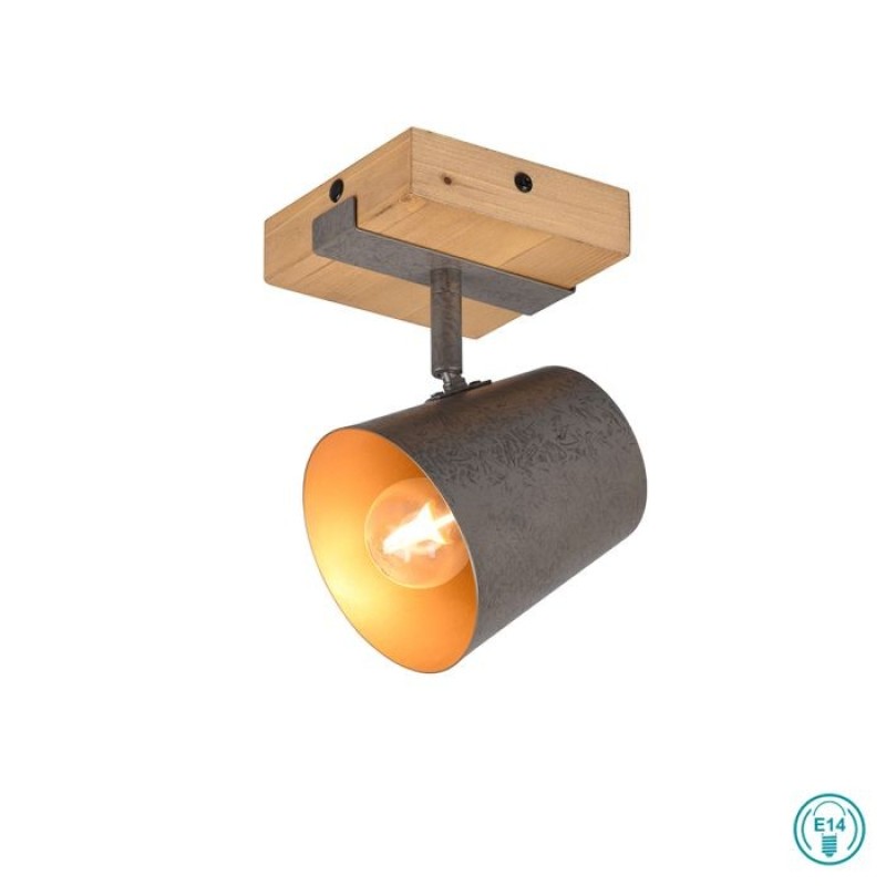 TRIO LIGHTING - Bell Επιτοίχιο φωτιστικό 1xE14 Νίκελ Αντικέ ΚΩΔ.-801900167