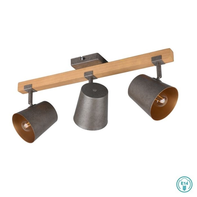 TRIO LIGHTING - Bell Φωτιστικό οροφής 3xE14 Νίκελ Αντικέ ΚΩΔ.-801900367
