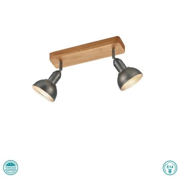TRIO LIGHTING - Delhi Φωτιστικό οροφής 2xE14 Νίκελ Αντικέ ΚΩΔ.-803400267