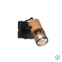 TRIO LIGHTING - Tosh Επιτοίχιο φωτιστικό 1xE14 Ξύλο - Μαύρο Ματ ΚΩΔ.-804370132