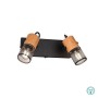 TRIO LIGHTING - Tosh Φωτιστικό οροφής 2xE14 Ξύλο - Μαύρο Ματ ΚΩΔ.-804370232